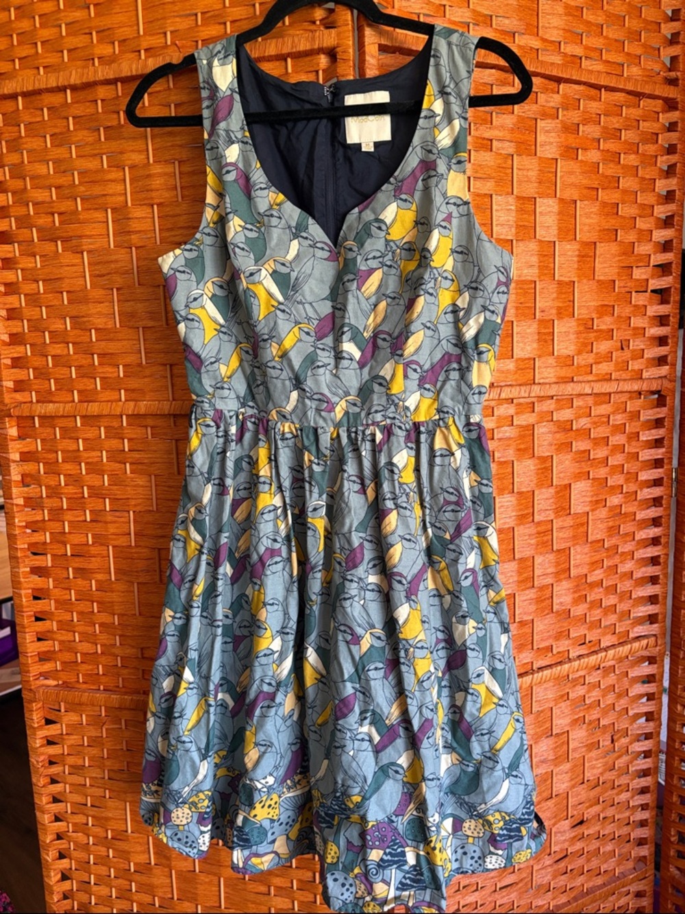 ModCloth Thrill a Mockingbird Sleeveless Fit-and-Flare Dress